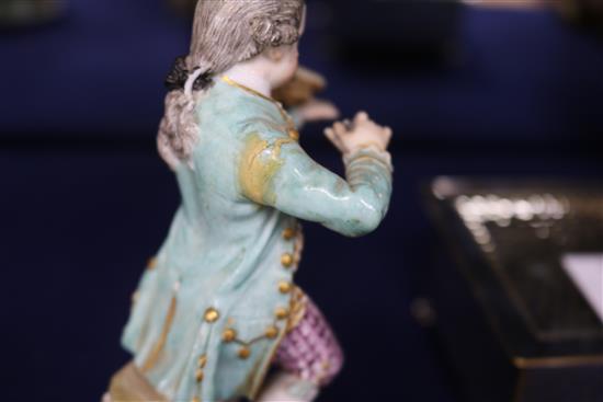 A Meissen figure of a boy violinist